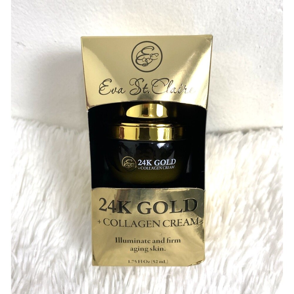 Eva St. Claire 24K Gold Collagen Cream Illuminates and Firm Aging Skin 1.75oz